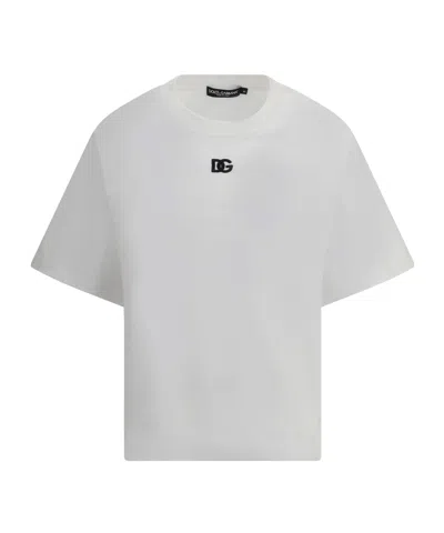 DOLCE & GABBANA DOLCE  GABBANA DG EMBROIDERED CREWNECK T-SHIRT
