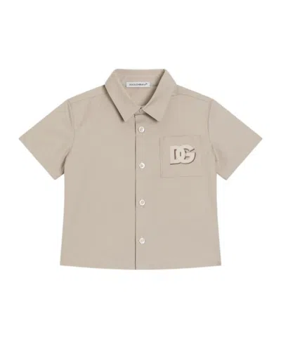 DOLCE & GABBANA DG-EMBROIDERED SHIRT