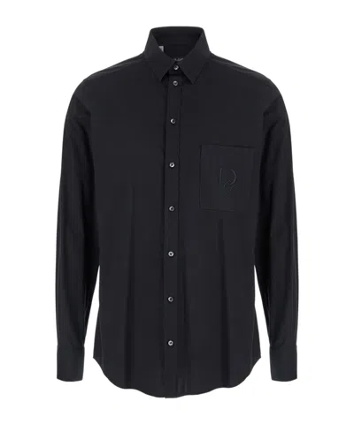 DOLCE & GABBANA DOLCE  GABBANA DG EMBROIDERED LONG-SLEEVED SHIRT