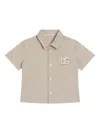 Dolce & Gabbana Dg-embroidered Shirt In Neutrals