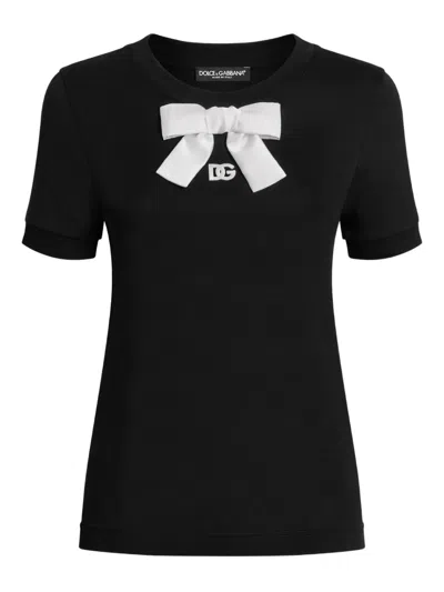 DOLCE & GABBANA DG-EMBROIDERED T-SHIRT