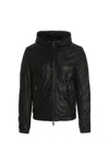 Dolce & Gabbana Hooded Jacket With Elastic Cuffs And Hem In Black