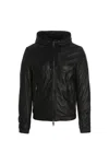 Dolce & Gabbana Hooded Jacket With Elastic Cuffs And Hem In Nero