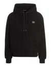 Dolce & Gabbana Cotton Hoodie Adjustable Drawstring In Black