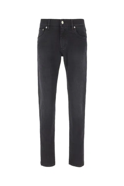 Dolce & Gabbana Wash Stretch Jeans In Black