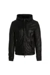 Dolce & Gabbana Hooded Jacket With Elastic Cuffs And Hem In Black