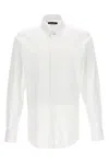 Dolce & Gabbana White Shirt With Classic Collar And Dropped Shoulders In Neutral