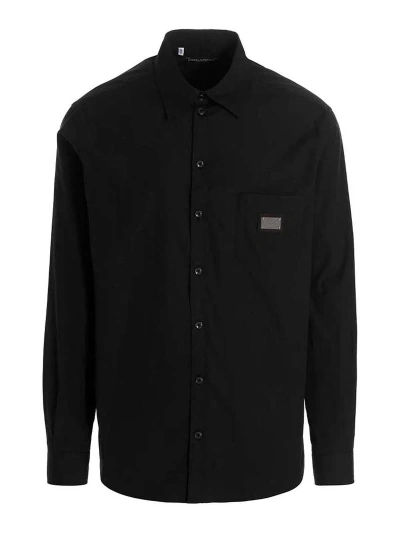 Dolce & Gabbana Camisa - Dg Essential In Black