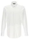Dolce & Gabbana White Shirt With Classic Collar And Dropped Shoulders In Neutral