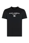 Dolce & Gabbana Jersey Round-neck T-shirt With Dg Milano Embroidery