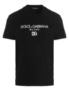 Dolce & Gabbana Jersey Round-neck T-shirt With Dg Milano Embroidery In Black
