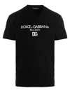 Dolce & Gabbana Jersey Round-neck T-shirt With Dg Milano Embroidery In Black