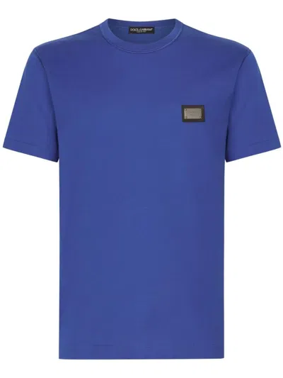 Dolce & Gabbana Dg Essentials Crew Neck T-shirt In Blue