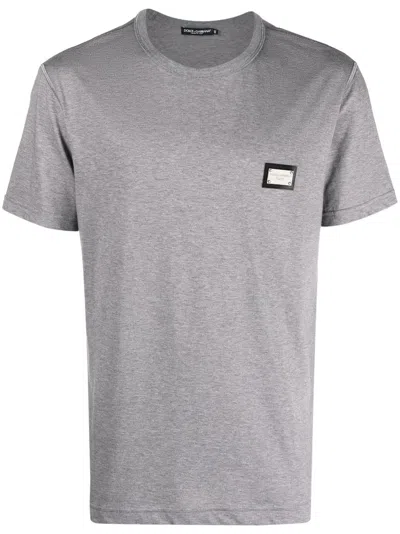 Dolce & Gabbana Dg Essentials Crew-neck T-shirt In Grau