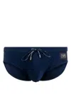 Dolce & Gabbana Logo-patch Briefs In Blue