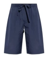 Dolce & Gabbana Dg Essentials Logo-plaque Shorts In Blue