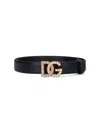 Dolce & Gabbana Cintura Con Logo Dg Gioiello In Black