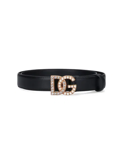 DOLCE & GABBANA 'DG' FAUX PEARL BELT