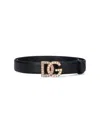 Dolce & Gabbana Cintura Con Logo Dg Gioiello In Black