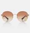 Dolce & Gabbana Dg Filo Round Sunglasses In Brown