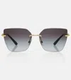 Dolce & Gabbana Dg Flip Cat-eye Sunglasses In Black