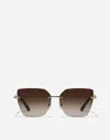 Dolce & Gabbana Dg Flip Sunglasses In Gold