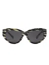 Dolce & Gabbana Dg Geometric-frame Zebra-print Sunglasses In Brown