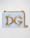 Dolce & Gabbana Dg Girls Flap Boucle Crossbody Bag In Carta Zucchero