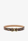 Dolce & Gabbana Leather Logo Belt In Brown