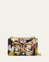 Dolce & Gabbana Dg Girls Medium Floral-print Shoulder Bag In Fiore Notturno Fner