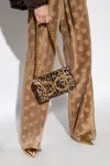 Dolce & Gabbana Dg Girls Shoulder Bag In Leopard-print Shiny Calfskin In Brown