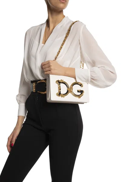 Dolce & Gabbana ‘dg Girls' Shoulder Bag In Cream