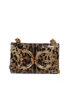 DOLCE & GABBANA DG GIRLS SHOULDER BAG IN LEOPARD-PRINT SHINY CALFSKIN