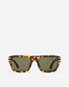 Dolce & Gabbana Tortoiseshell-accented Sunglasses In Yellow Havana