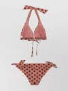 Dolce & Gabbana 'dg' Halterneck Triangle Top Bikini With Adjustable Straps
