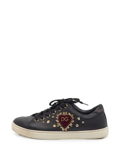 Pre-owned Dolce & Gabbana Dg Heart Sneakers In Blue