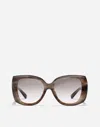 Dolce & Gabbana Dg Hinge Sunglasses In Striped Grey