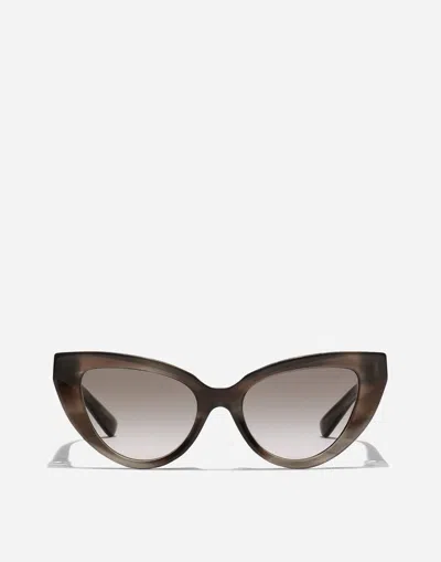 Dolce & Gabbana Dg Hinge Sunglasses In Striped Grey