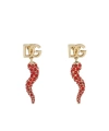 Dolce & Gabbana Capri Teardrop Brass Earrings Rhinestones In Yellow