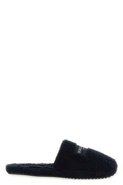 Dolce & Gabbana 'dg Hotel' Slippers In Black