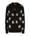 Dolce & Gabbana Dg Monogram Cardigan In Black
