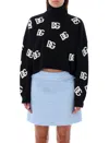 Dolce & Gabbana Intarsia-knit Logo Virgin Wool Jumper In Black White