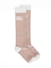 Dolce & Gabbana Dg-intarsia Knitted Socks In Pink