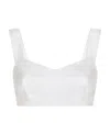 Dolce & Gabbana Dg Jacquard Cropped Top In White