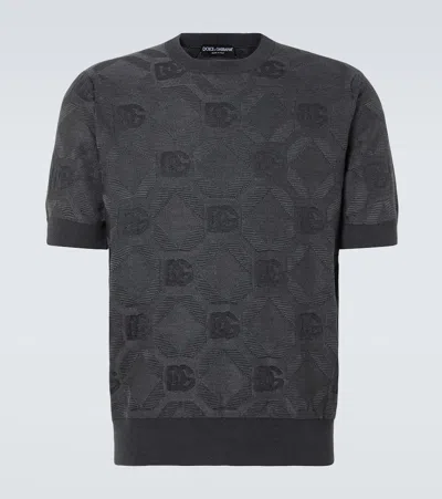 DOLCE & GABBANA DG JACQUARD SILK TOP