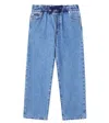 Dolce & Gabbana Dolce &amp; Gabbana Kids - Logo-embroidered Elastic-waist Jeans In Blue