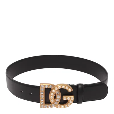 Dolce & Gabbana Dg Jewel Logo Belt In Nero/multicolor