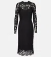 Dolce & Gabbana Dg Lace Midi Dress In Black