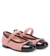Dolce & Gabbana Dg Leather Ballet Flats In Pink