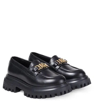 DOLCE & GABBANA DG LEATHER LOAFERS